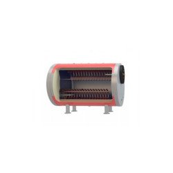 Horizontal hot water cylinder 1,000 litres, triple energy (2 removable heat exchangers)