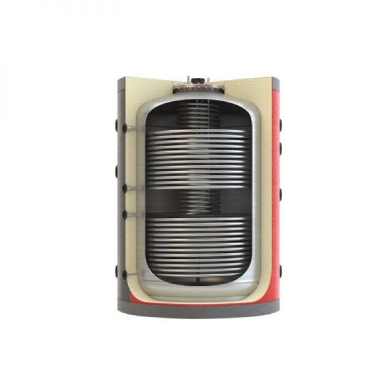 Buffer tank 1,000 litres (1 stainless steel and 2 plain heat exchangers)