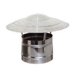 Stainless steel single wall hat - Cross section Ø80 - Made of 0.40mm thick (INOX) anti-magnetic steel