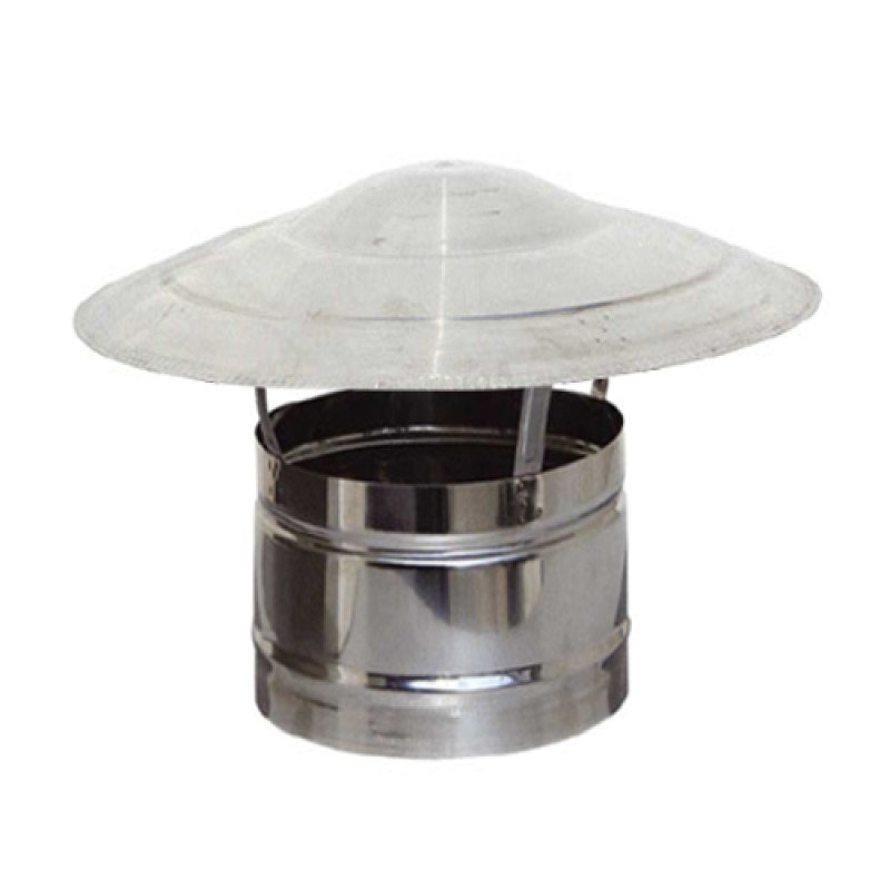 Stainless steel single wall hat - Cross section Ø80 - Made of 0.40mm thick (INOX) anti-magnetic steel