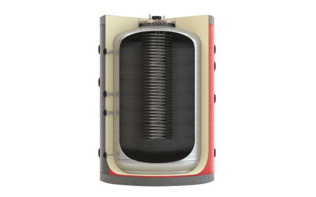 A stainless steel coil